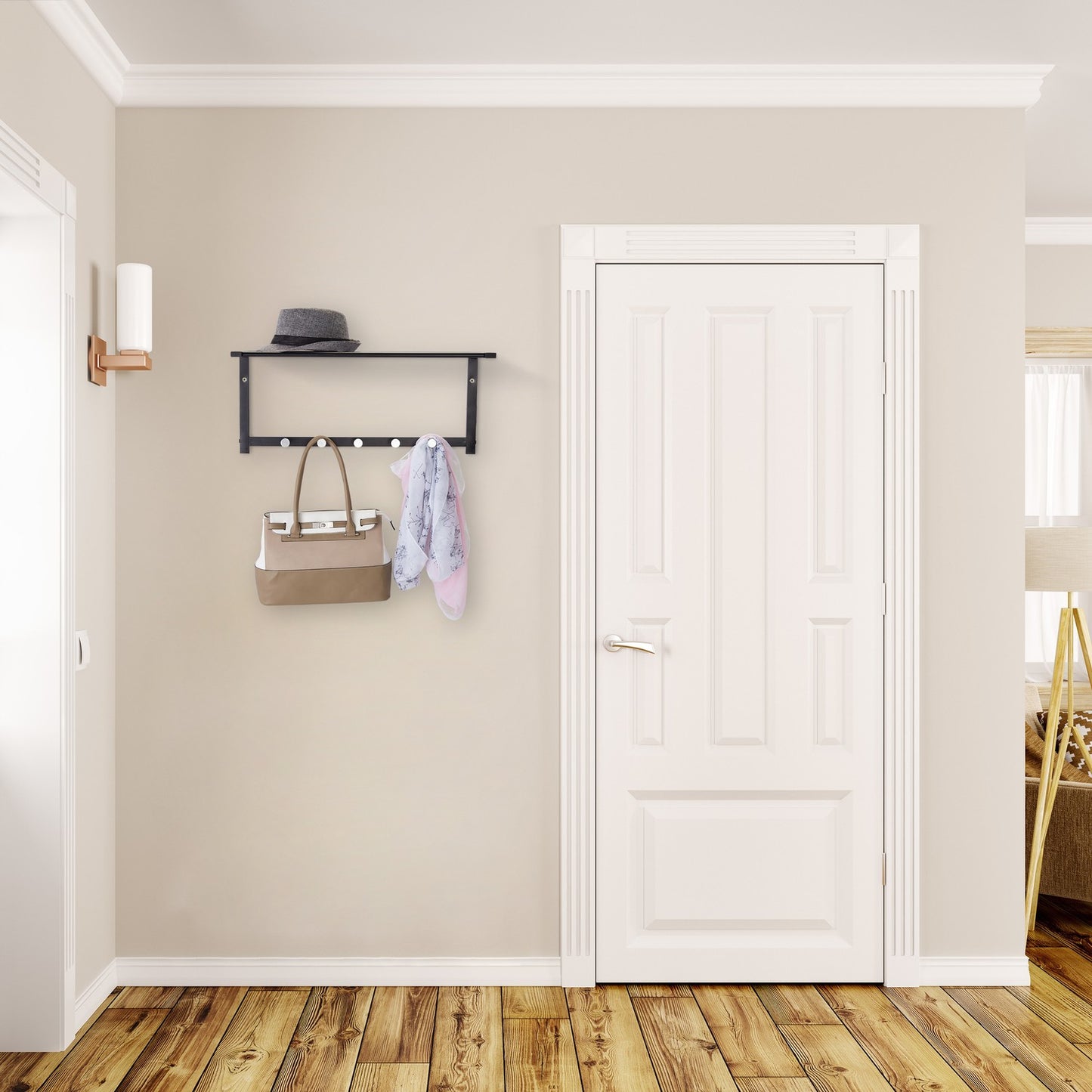 Clothes hanger with shelf