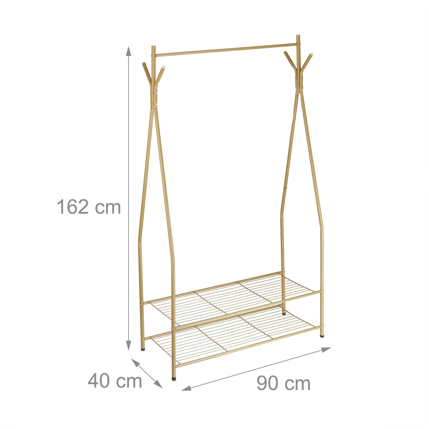 Clothes hanger with shoe shelf SANDRA