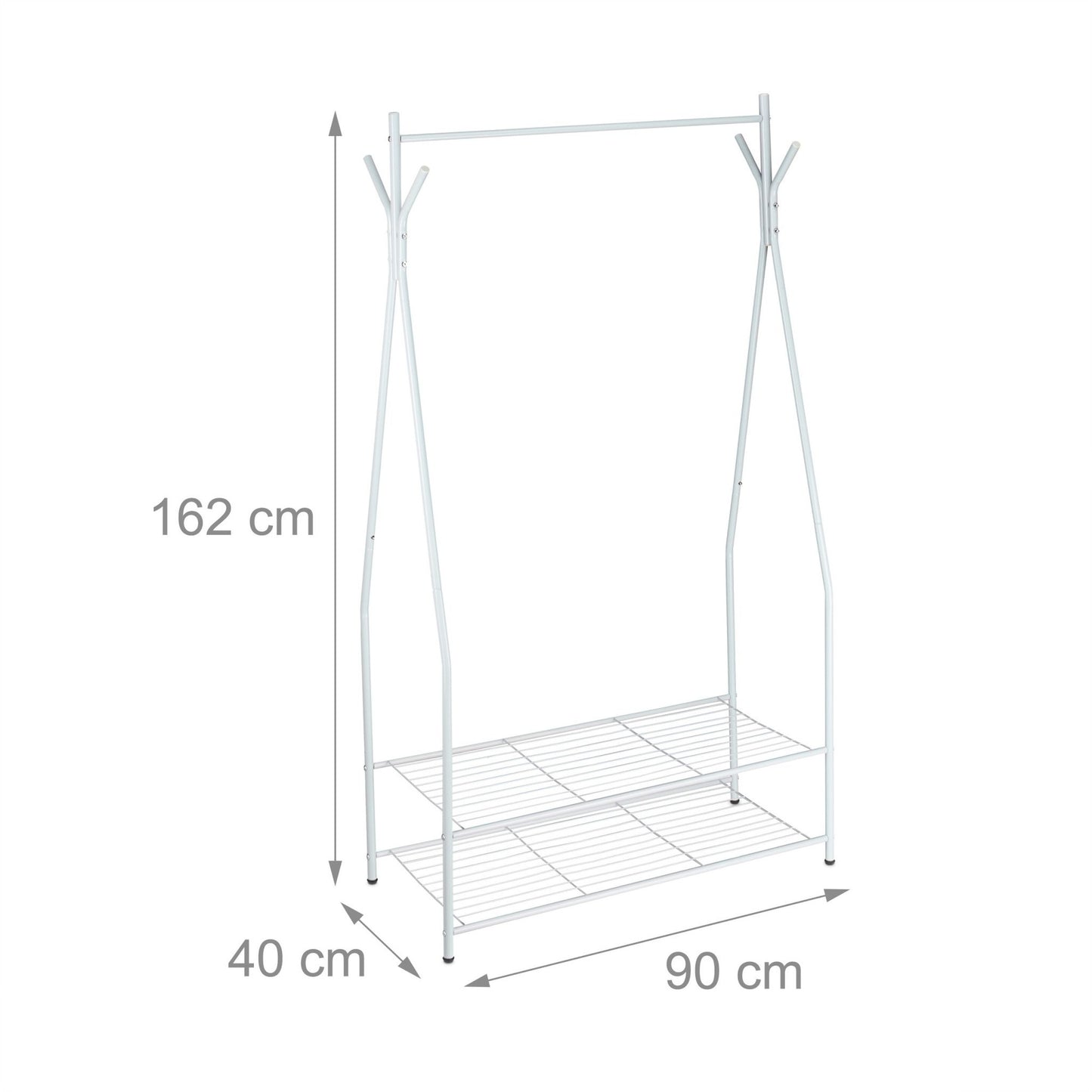 Clothes hanger with shoe shelf SANDRA