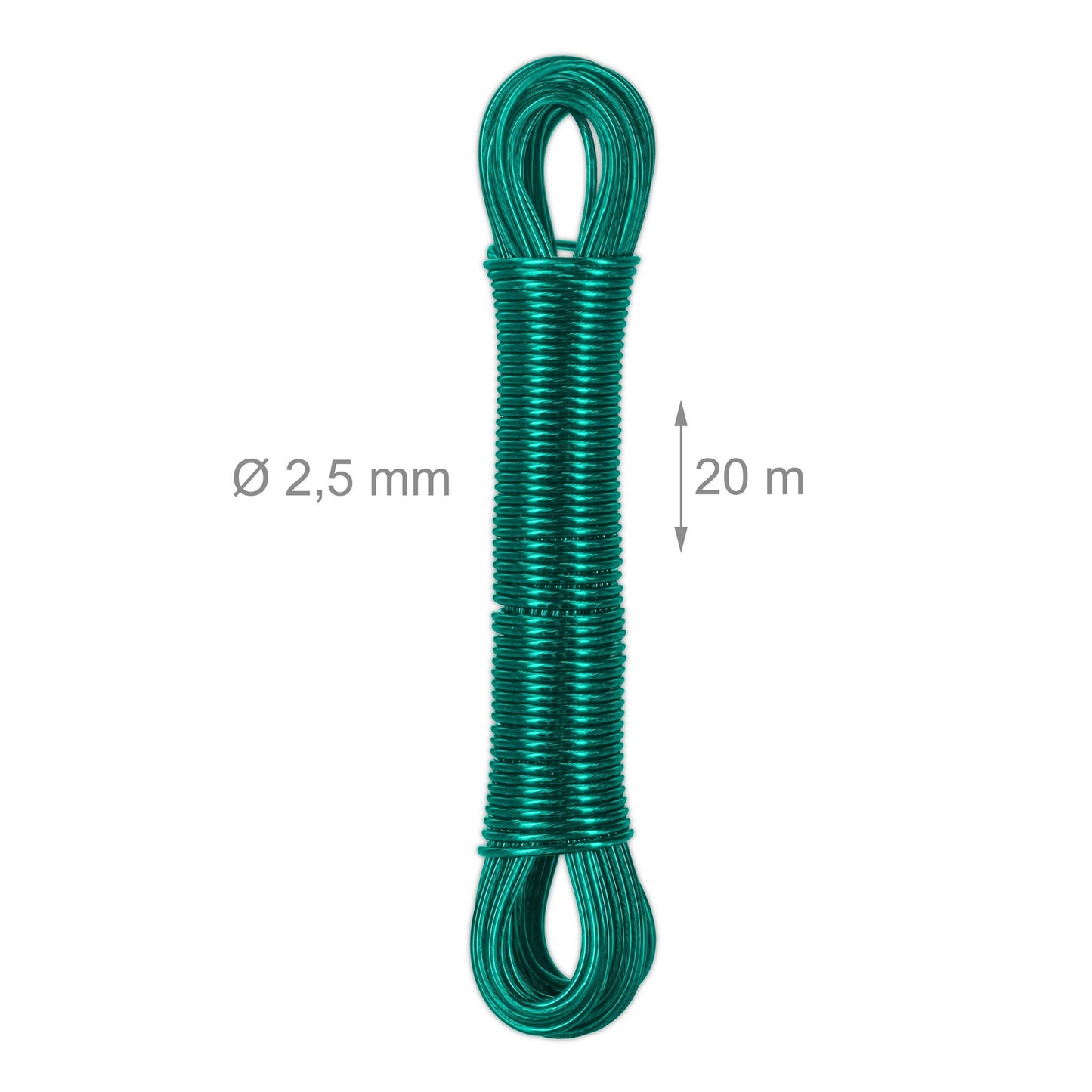 Clothes hanger with steel wire 3 x 20 m