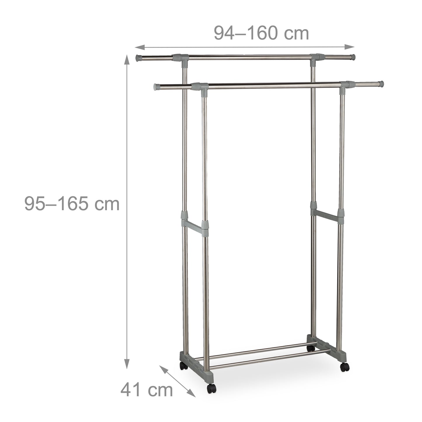 Clothes hanger with two clothes rods