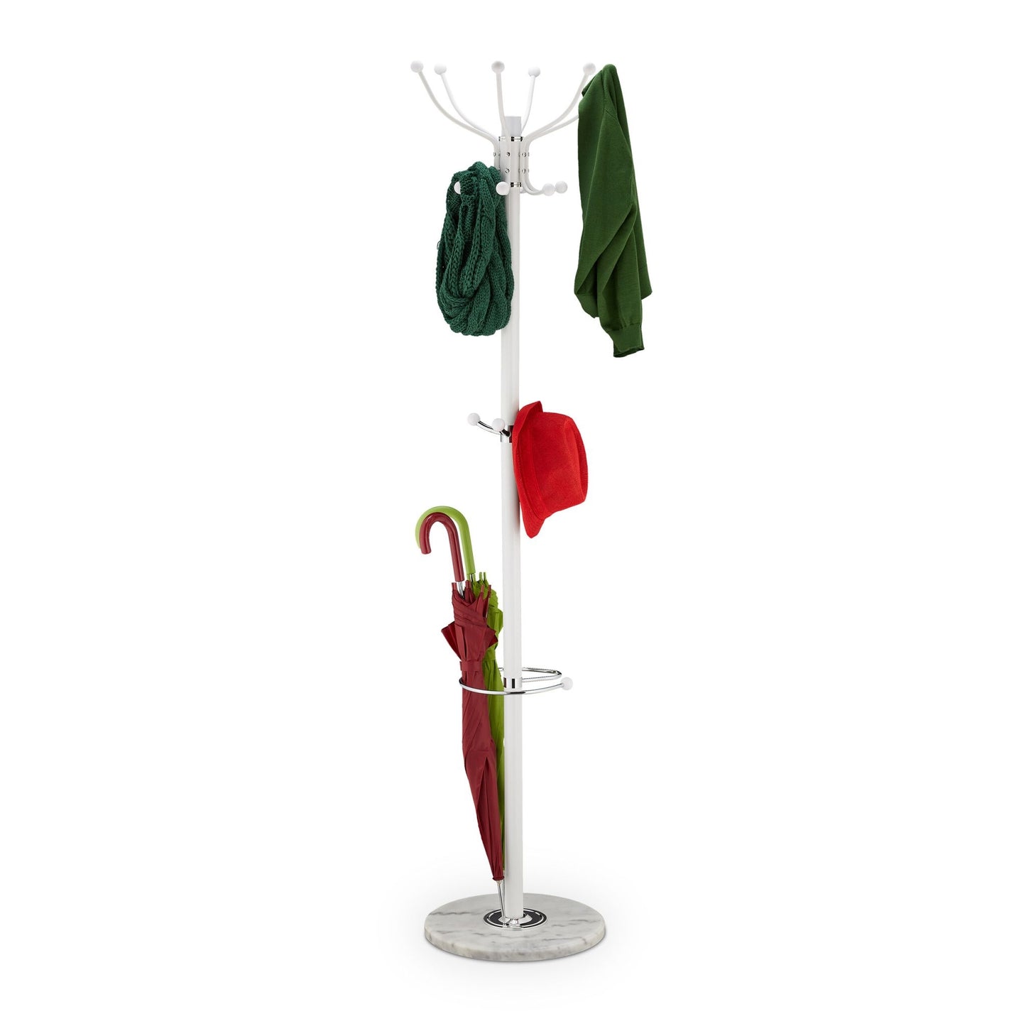 Clothes hanger with umbrella stand