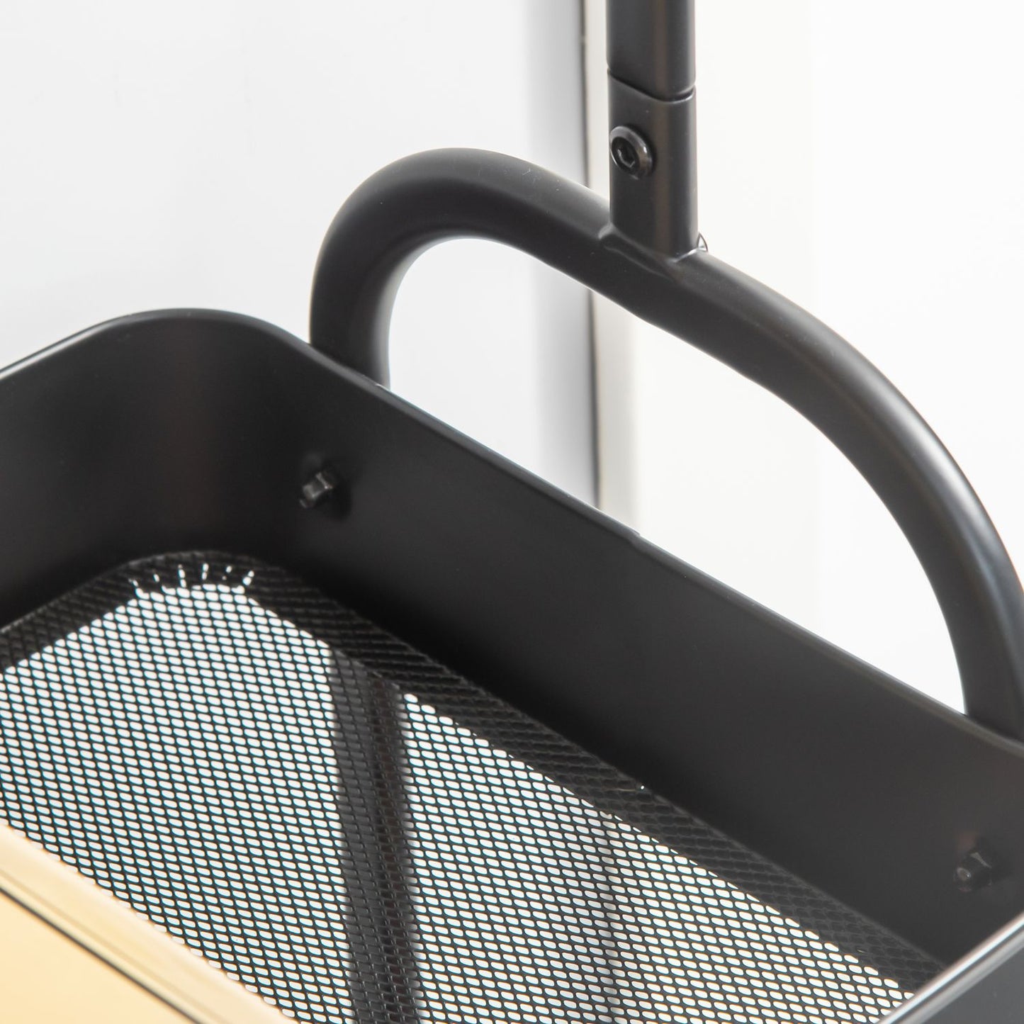 Steel Clothes & shoe rack on wheels, 16 kg capacity, black