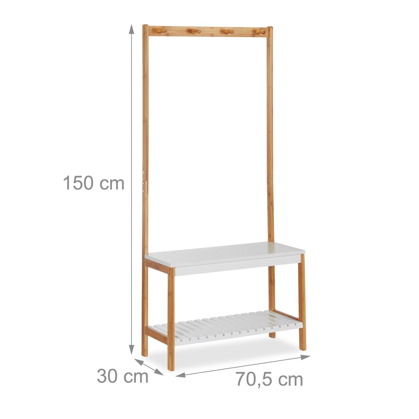 Clothes stand with shelf