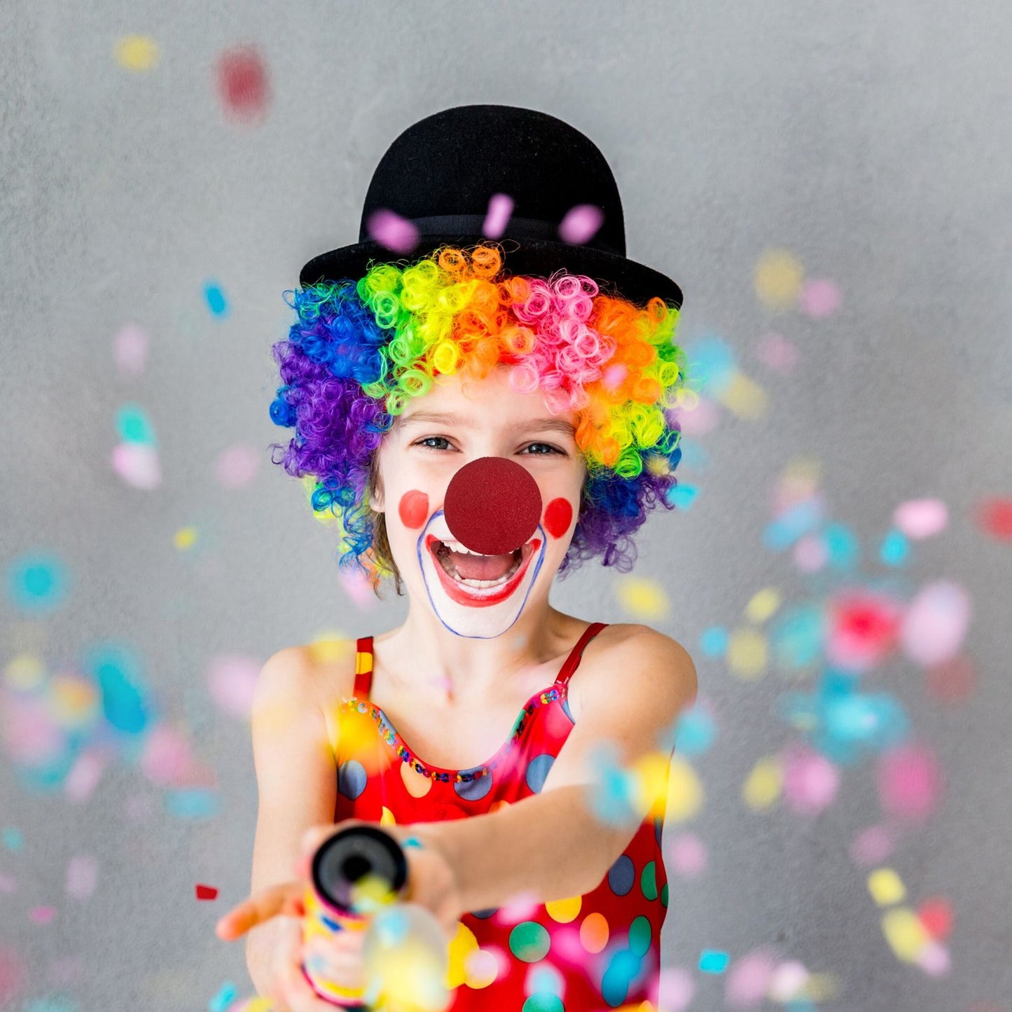 Clown Nose Set, Foam, 24 Pieces, Multi-Color