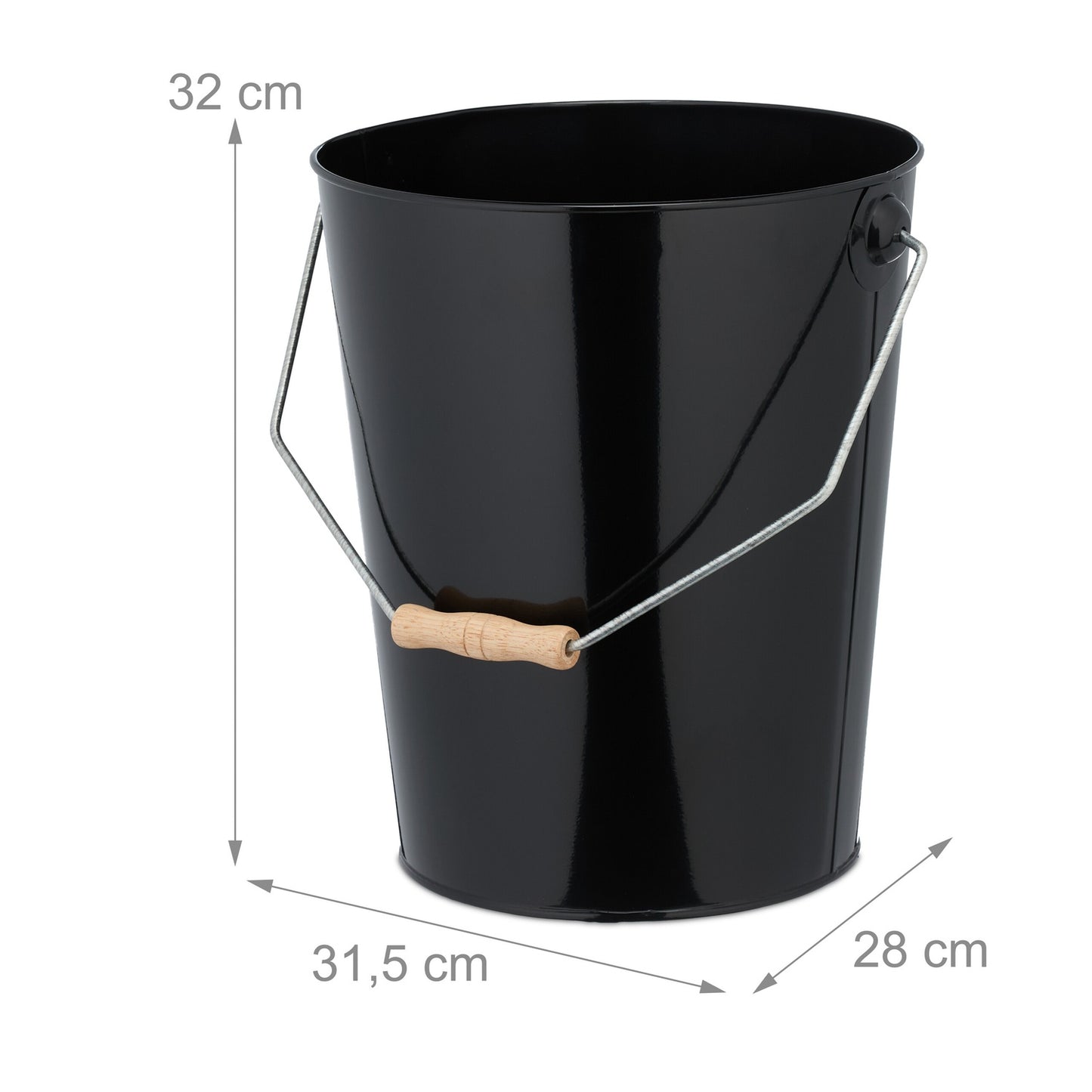 Coal Bucket with Handle – Fireplace, Firewood, Pellets