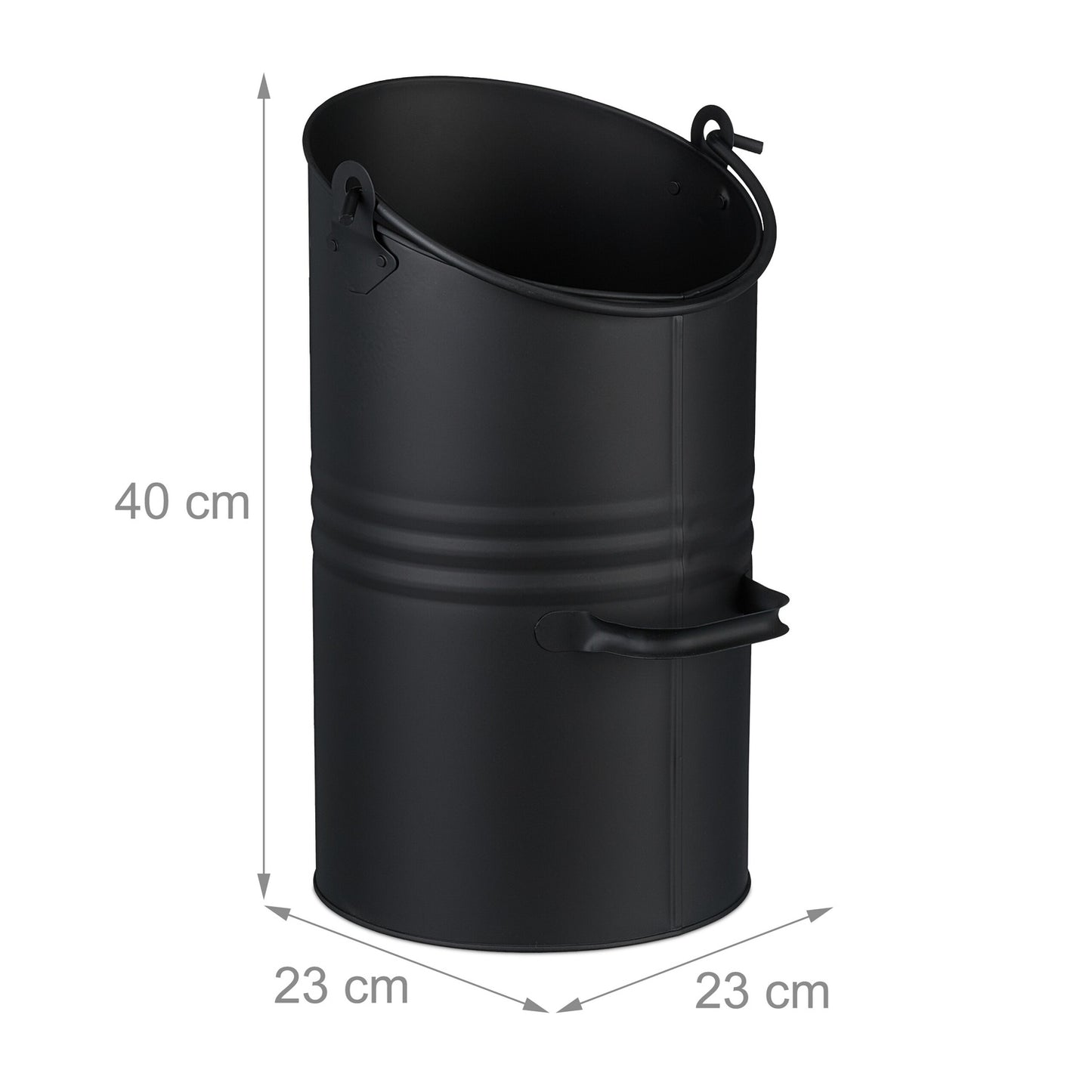 Coal Scuttle 12L – Black Iron Fireplace Bucket
