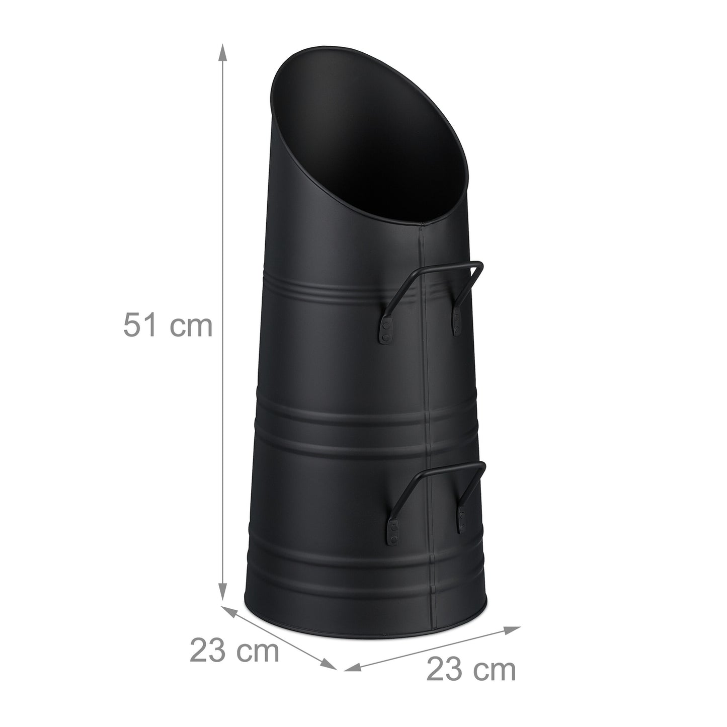 Coal Scuttle, 9L Iron, Matte Black