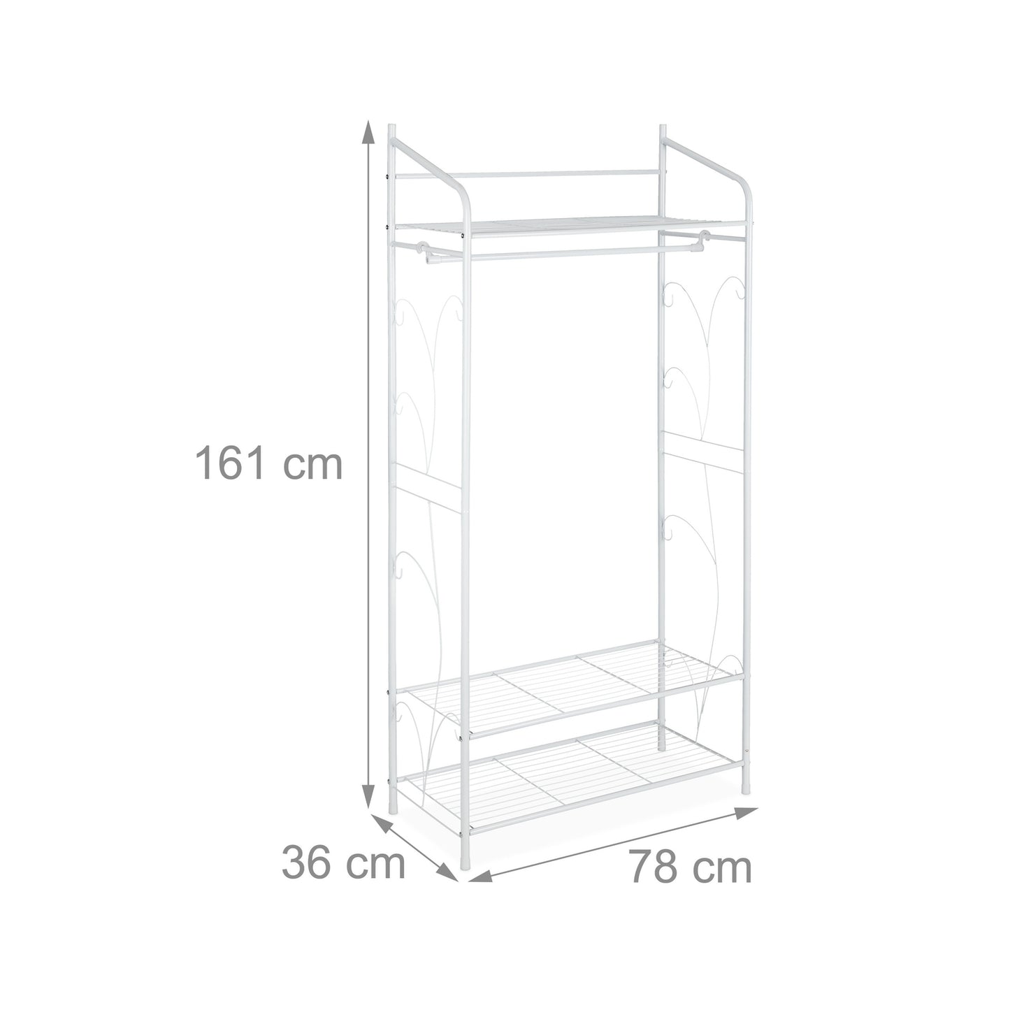 Coat Rack With 3 Shelves