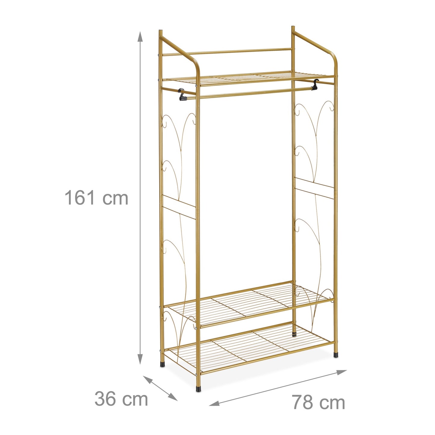 Coat Rack With 3 Shelves