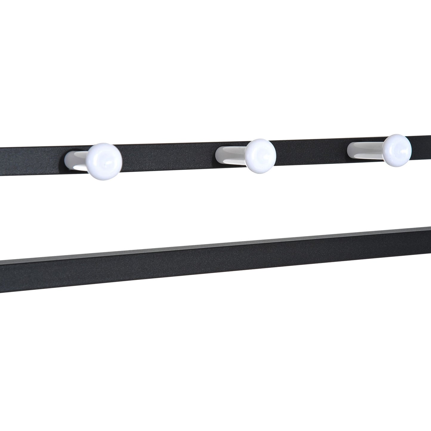 Coat Rack Bench Combo with metal frame and storage shelves