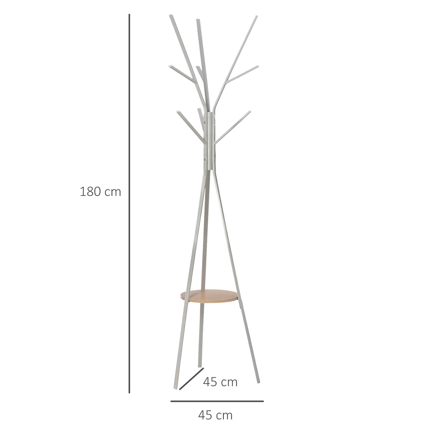 White metal clothes rack - Clothes rack, 45x45x180 cm