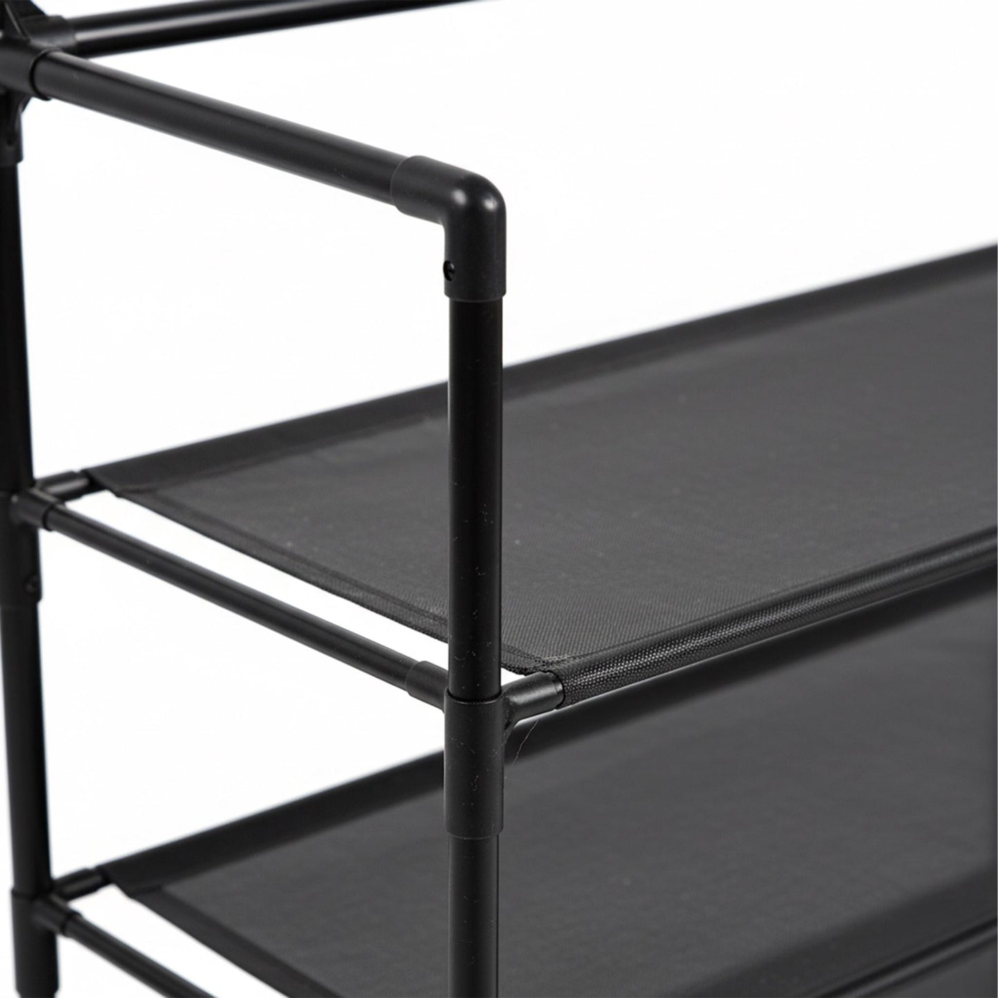 Coat Stand & Shoe Rack with 4 Tiers and 8 Hooks