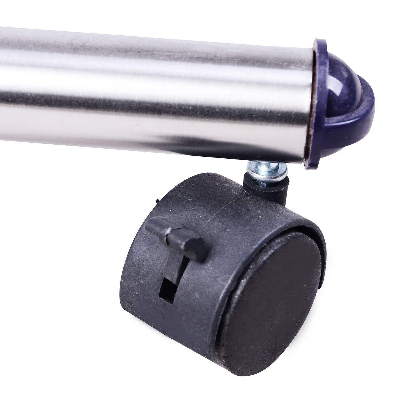 Adjustable clothes rack with wheels - stainless steel rail