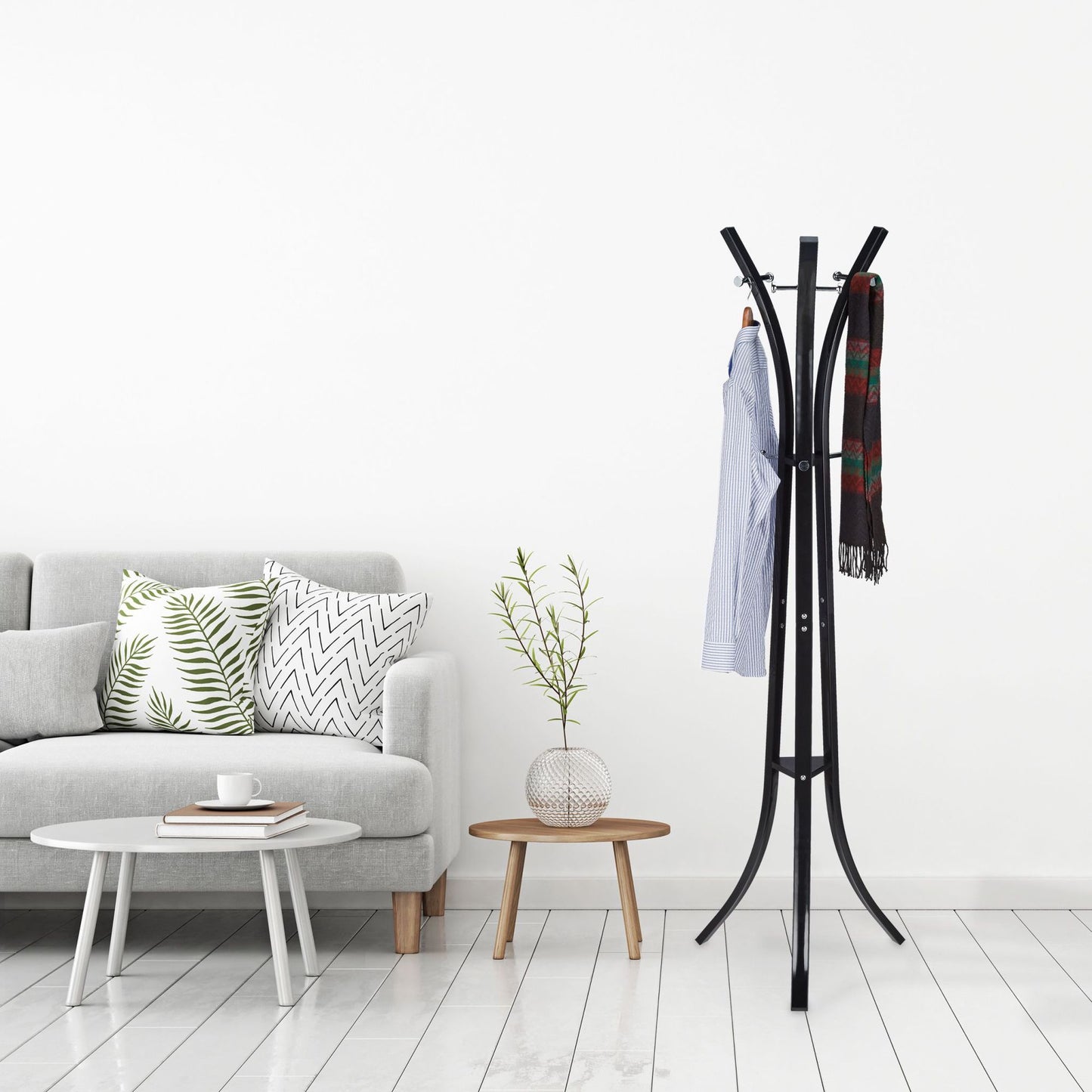Coat rack in metal
