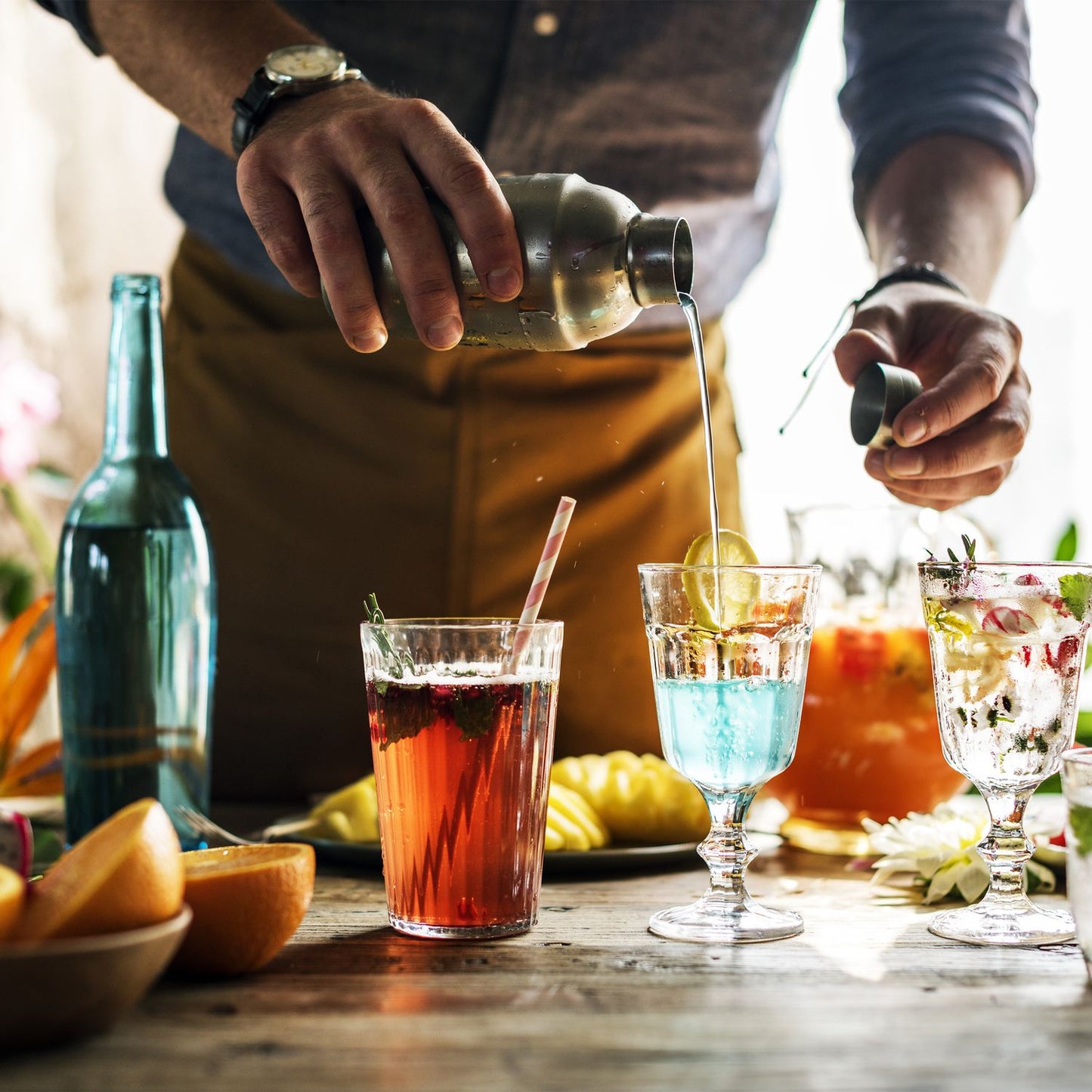 Cocktail set stainless steel 5 parts