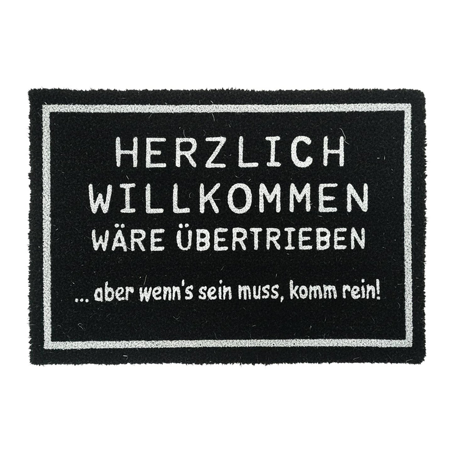 Coconut Doormat, 60x40 cm, Humorous Saying, Non-Slip