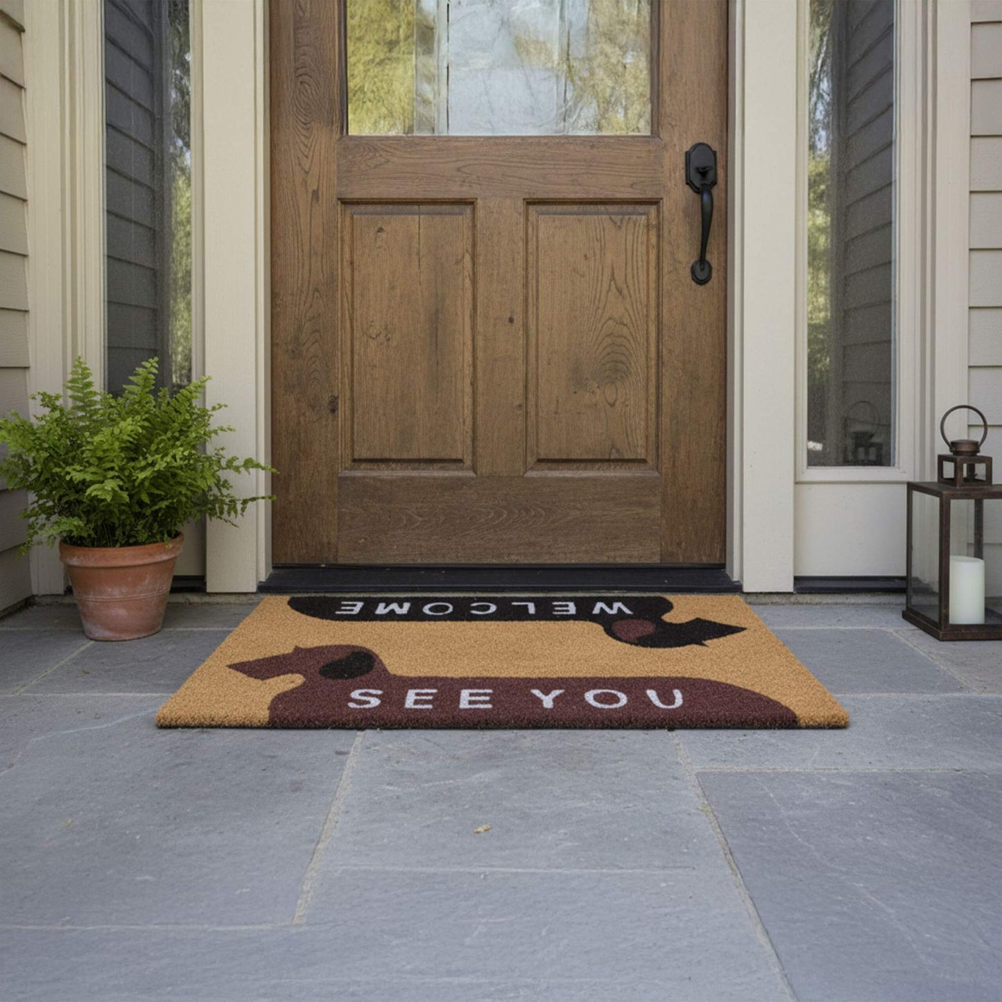 Coconut Doormat, Animal Design, 80x50 cm, Indoor/Outdoor
