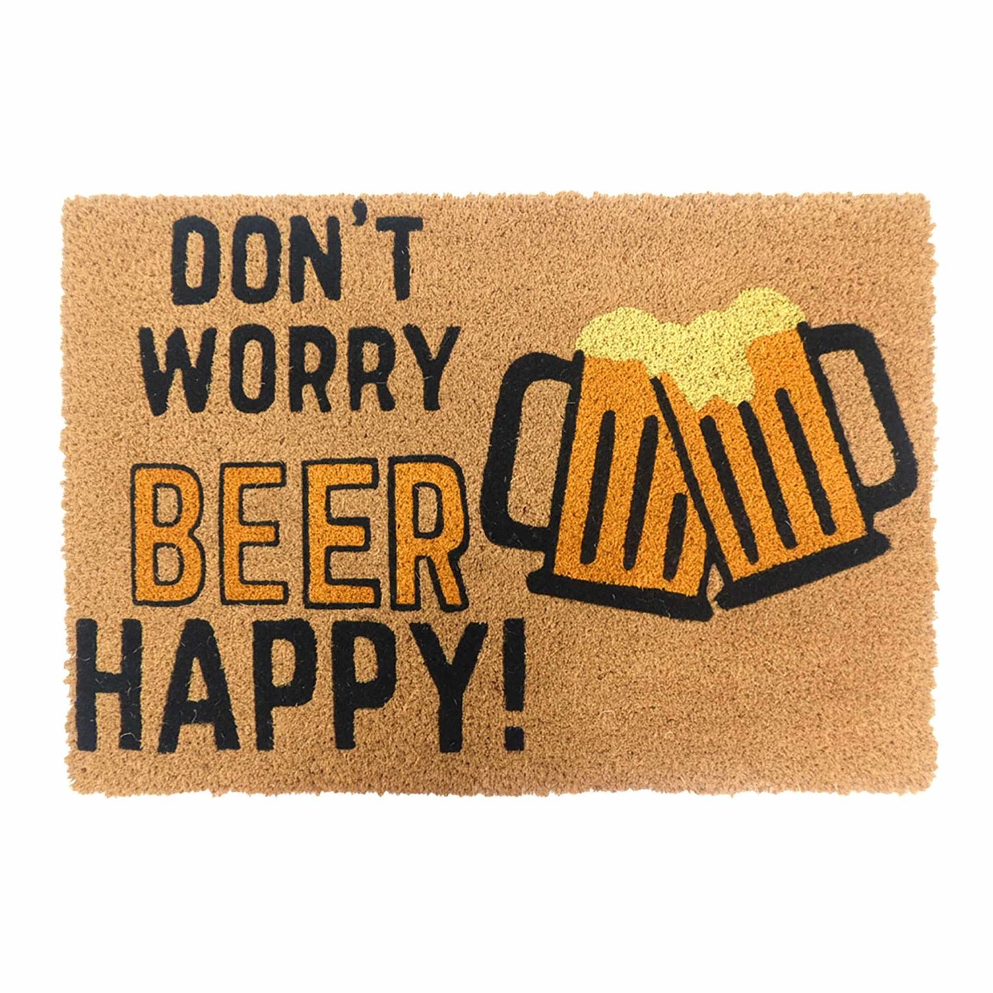 Coconut Doormat with Humorous Saying, 60x40 cm, Non-Slip