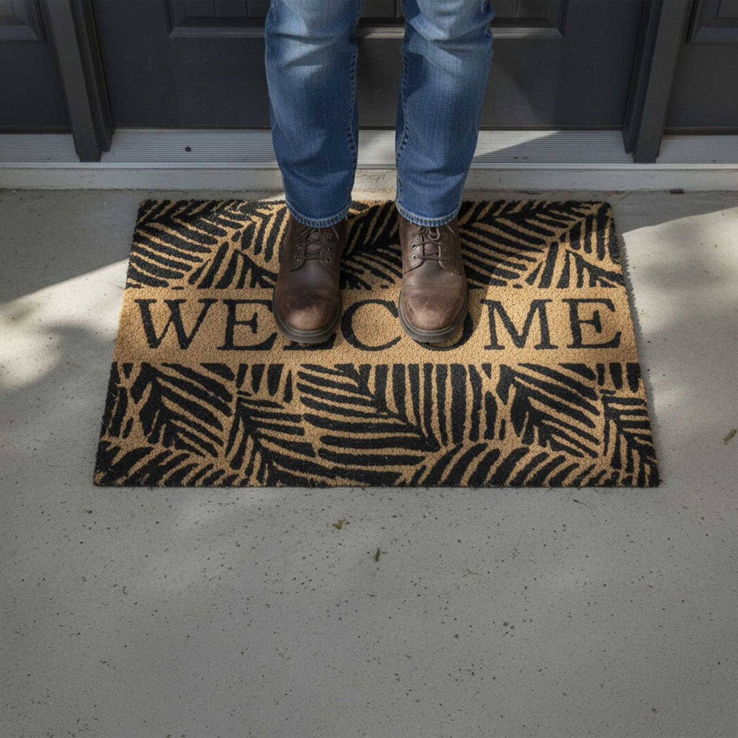 Coconut Fibre Non-Slip Welcome Mat – Indoor/Outdoor Use