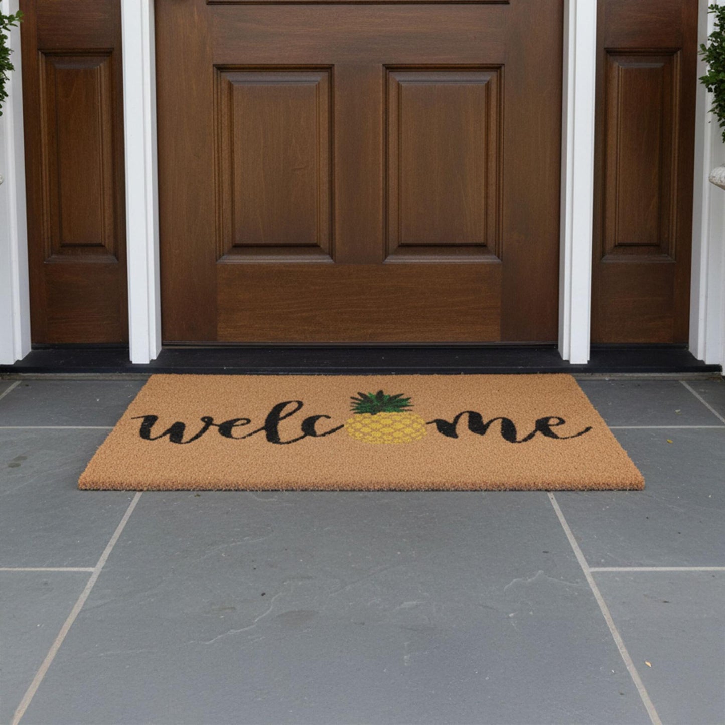 Coconut Fibre Non-Slip Welcome Mat, Indoor/Outdoor Use