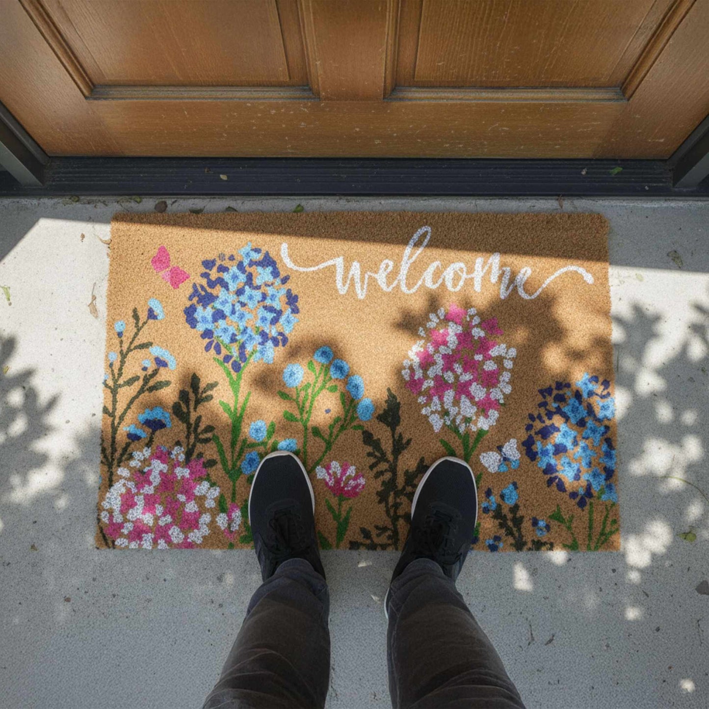 Coconut Fibre Welcome Mat – Non-Slip, Indoor/Outdoor Use