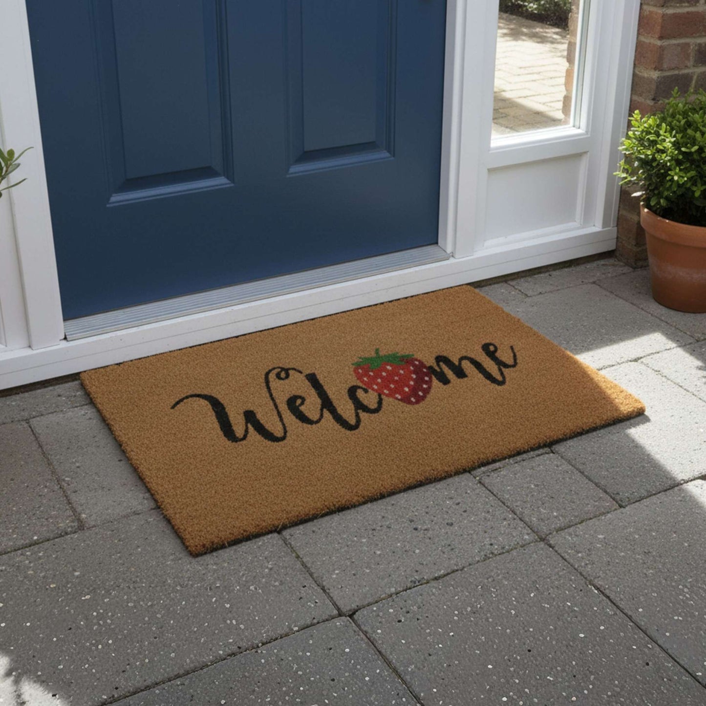 Coconut Fibre Welcome Mat – Non-Slip, Indoor/Outdoor Use