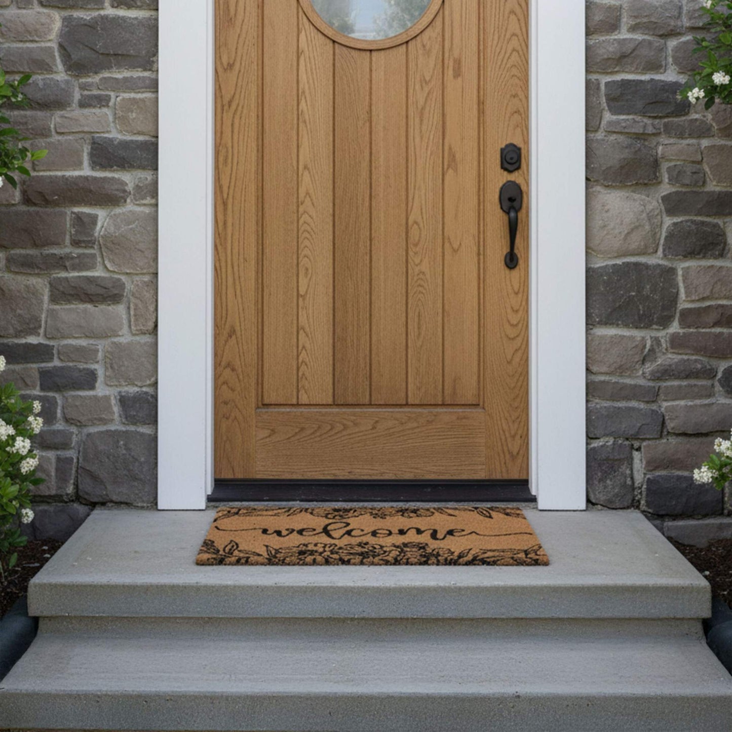 Coconut Fibre Welcome Mat – Non-Slip, Indoor/Outdoor Use