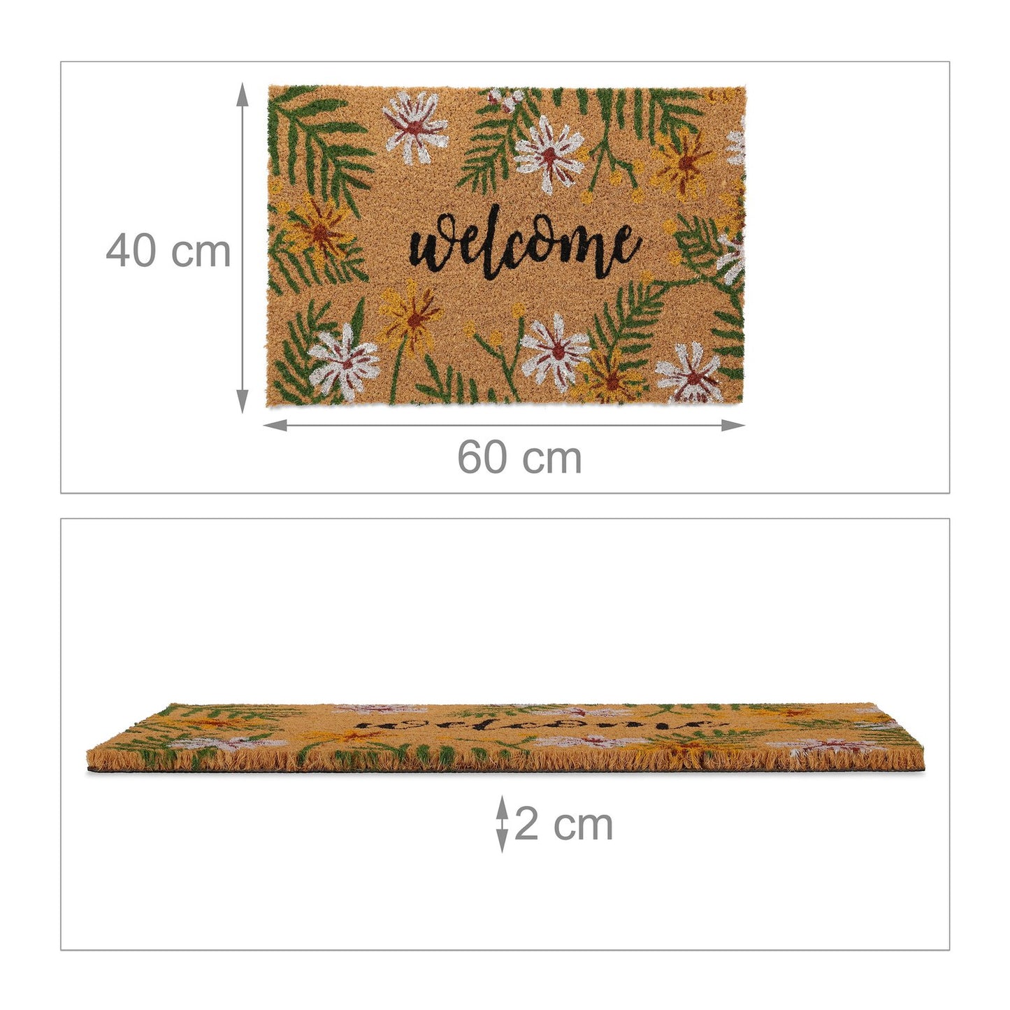 Coconut door mat "Welcome".
