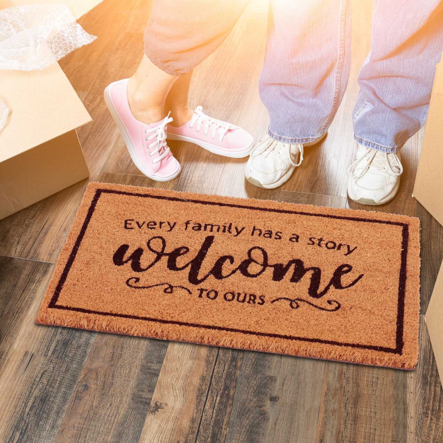 Coconut door mat Welcome