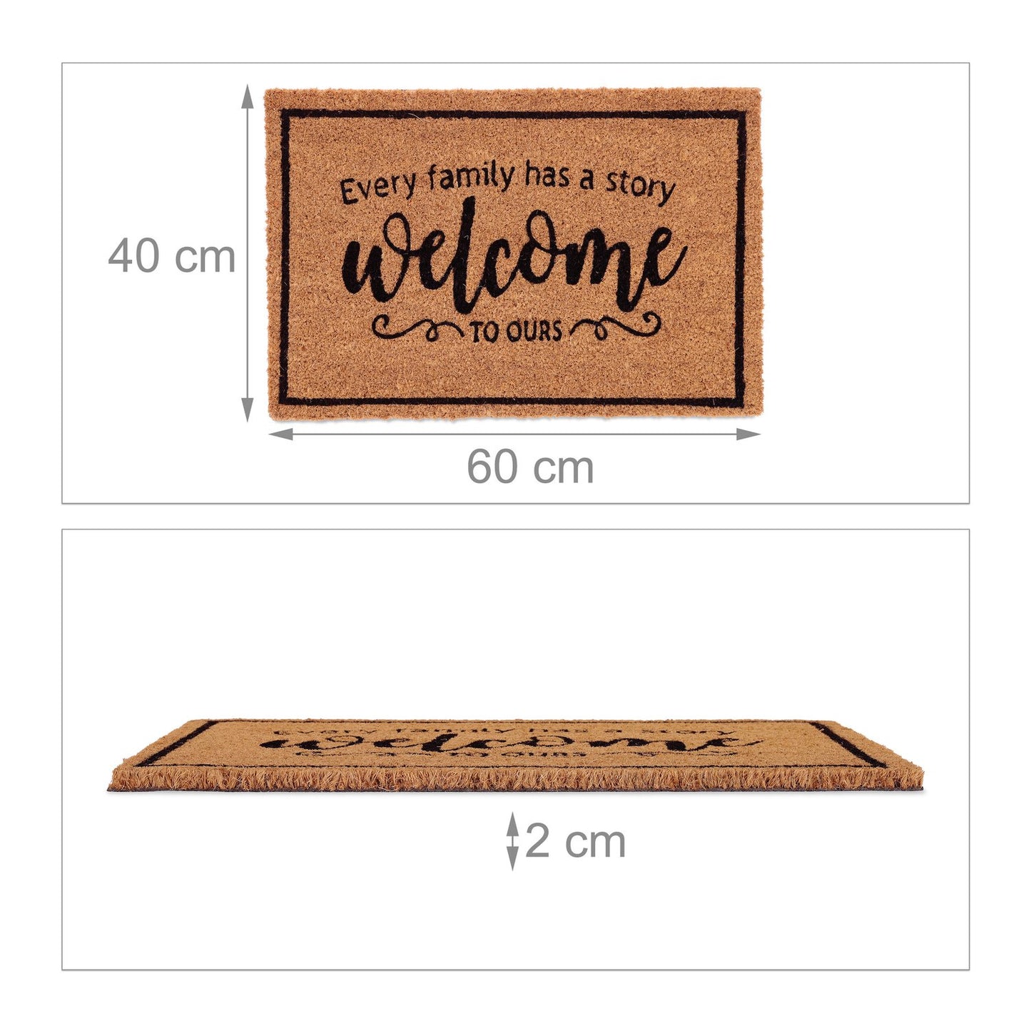 Coconut door mat Welcome