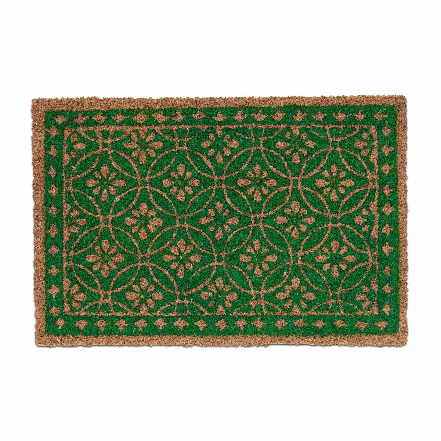 Coconut doormat floral pattern
