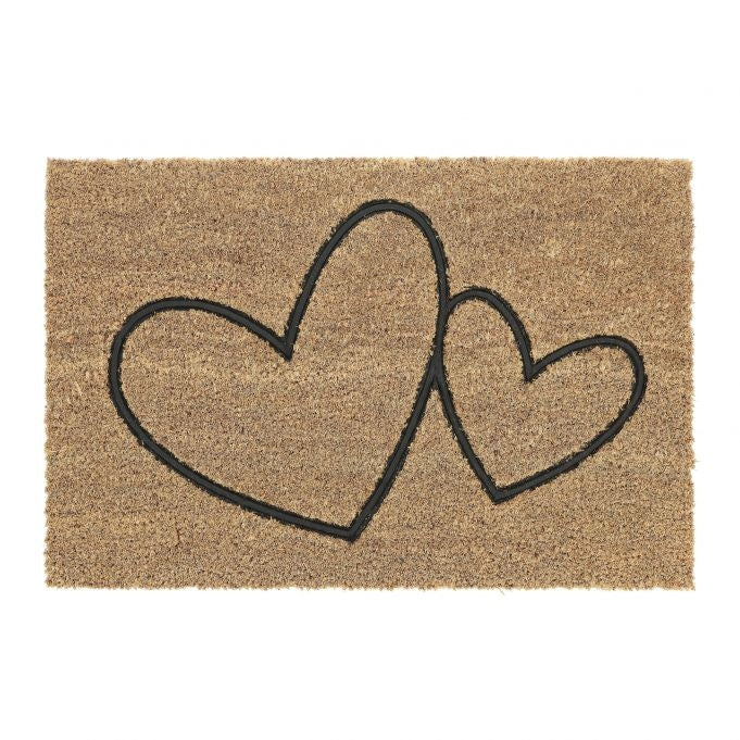 Coconut doormat hearts