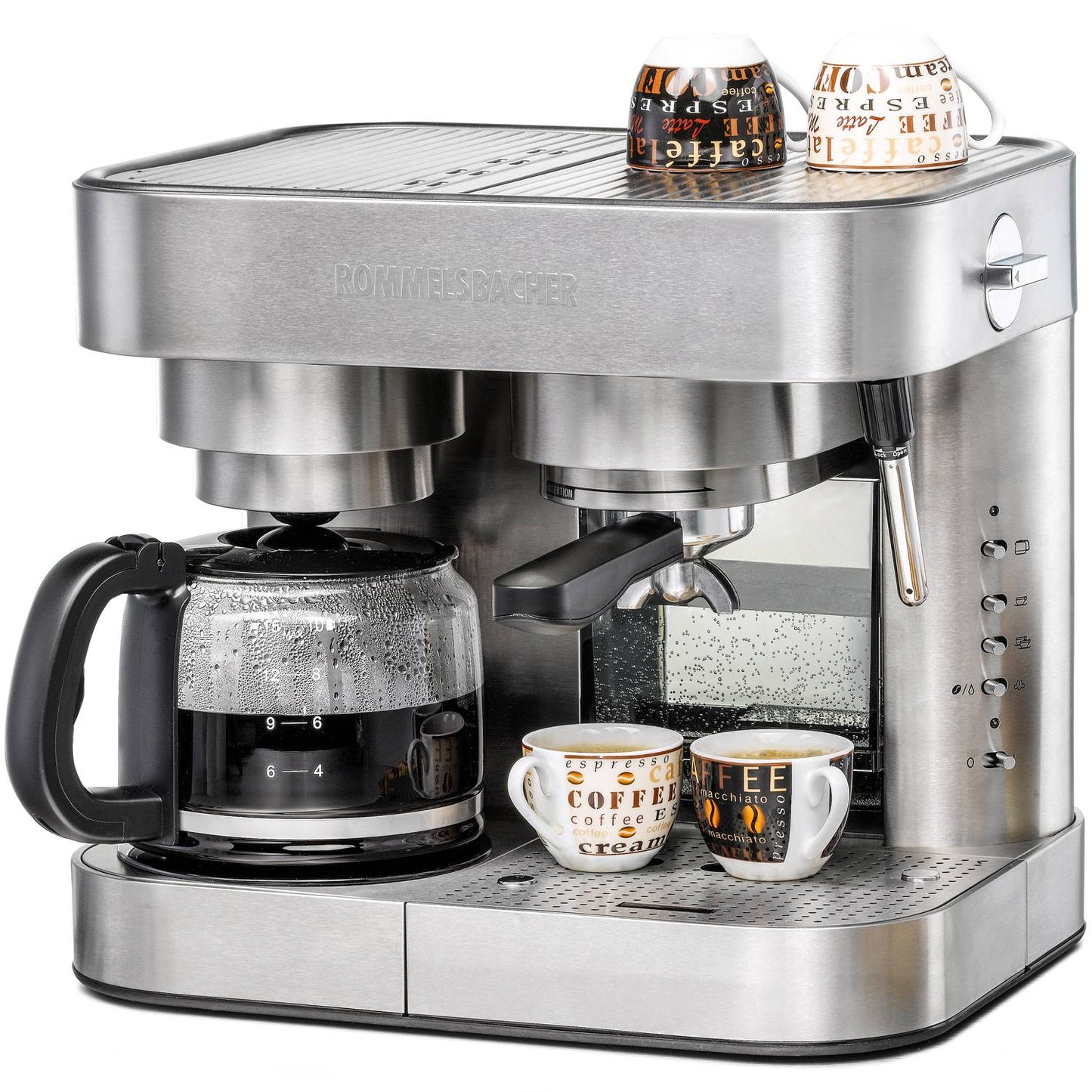Coffee & Espresso Maker – Stainless Steel, 10-Cup, 19-Bar