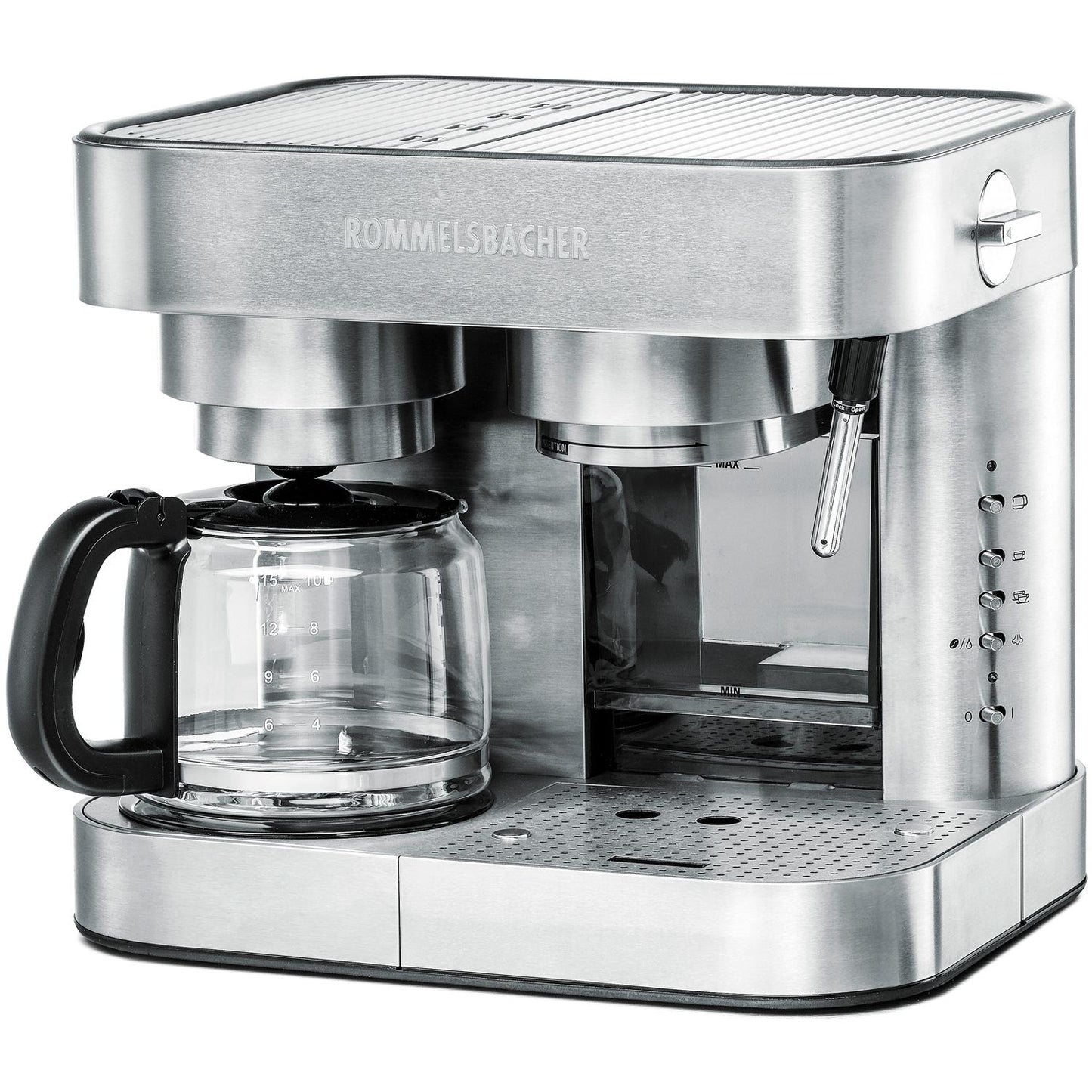 Coffee & Espresso Maker – Stainless Steel, 10-Cup, 19-Bar