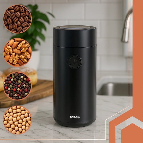 Coffee Grinder, Adjustable Settings, Stainless Steel