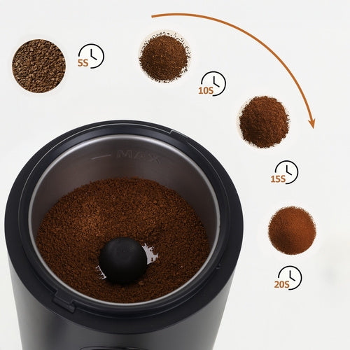 Coffee Grinder, Adjustable Settings, Stainless Steel