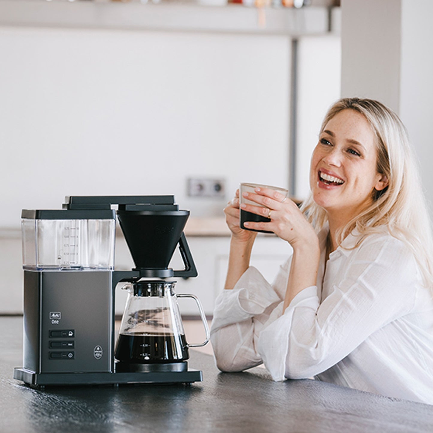 Coffee Maker, 10-Cup, Stainless Steel, High Brewing Temperature