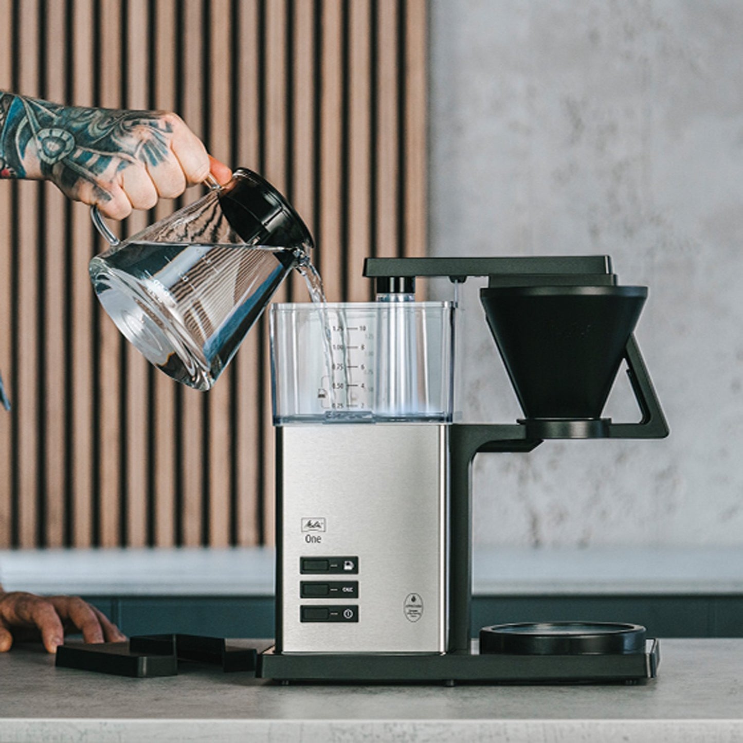 Coffee Maker with Stainless Steel Finish, 10-Cup Capacity