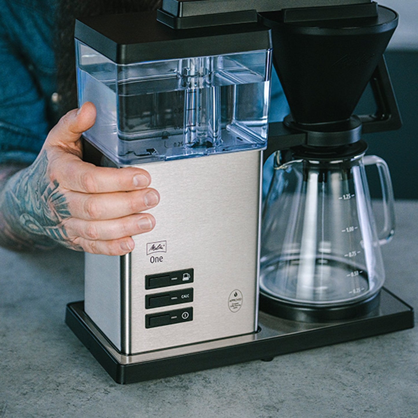 Coffee Maker with Stainless Steel Finish, 10-Cup Capacity