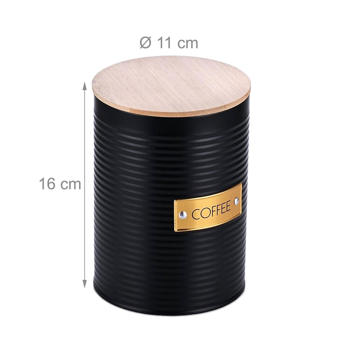 Coffee Storage Tin with Airtight Bamboo Lid
