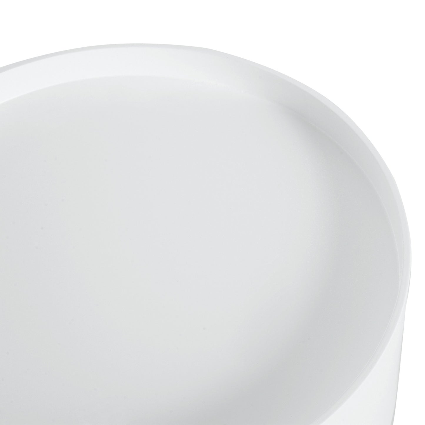Round white coffee table with drawer - 50 kg capacity