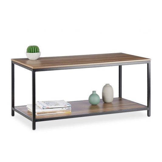 Coffee table with metal frame