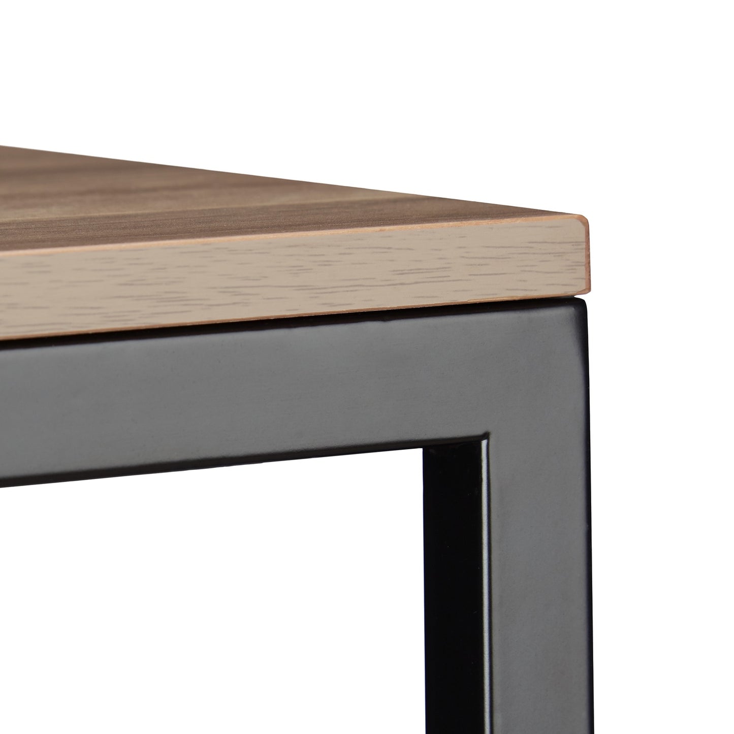 Coffee table with metal frame