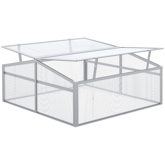 Aluminum cold frame - adjustable roof and UV protection
