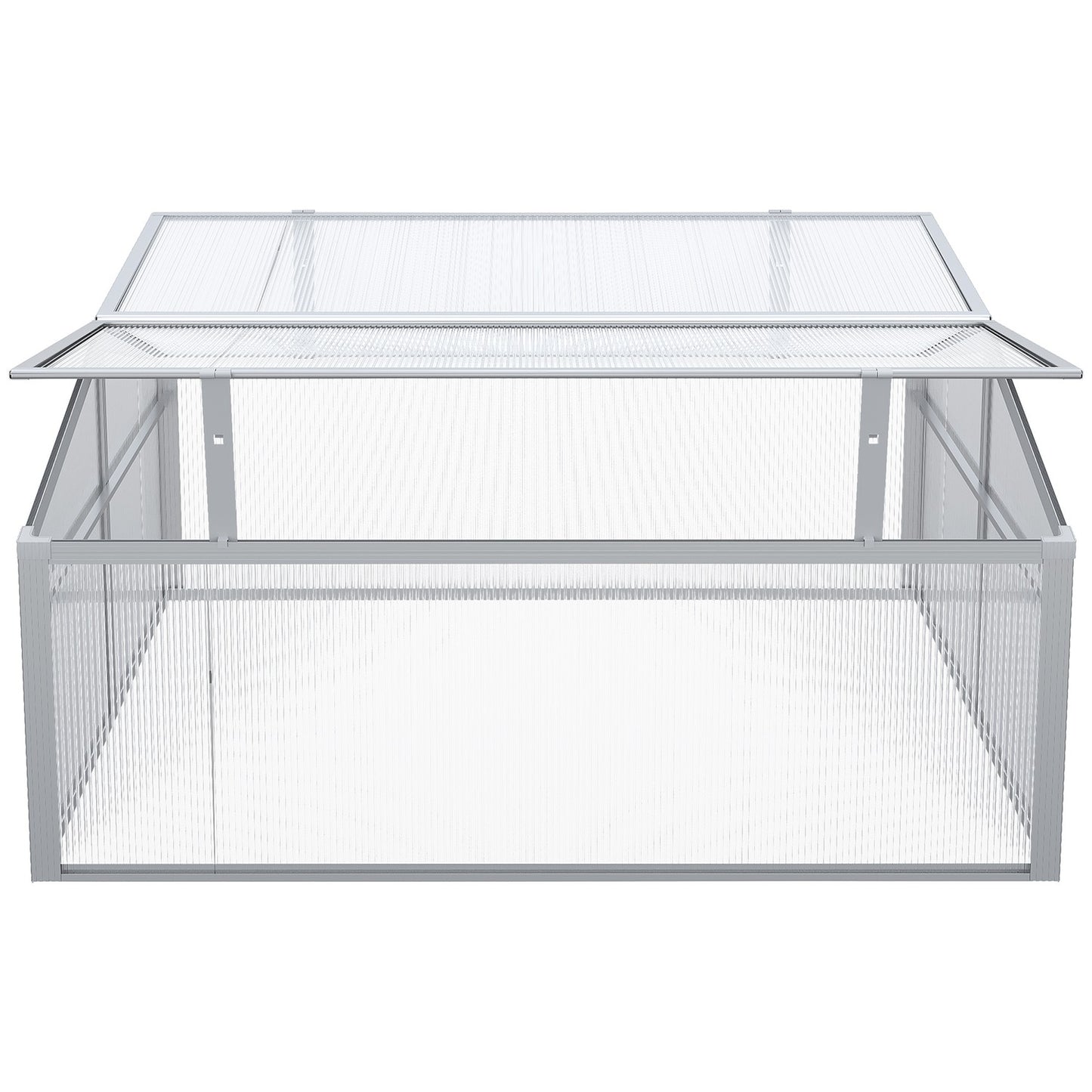 Aluminum cold frame - adjustable roof and UV protection