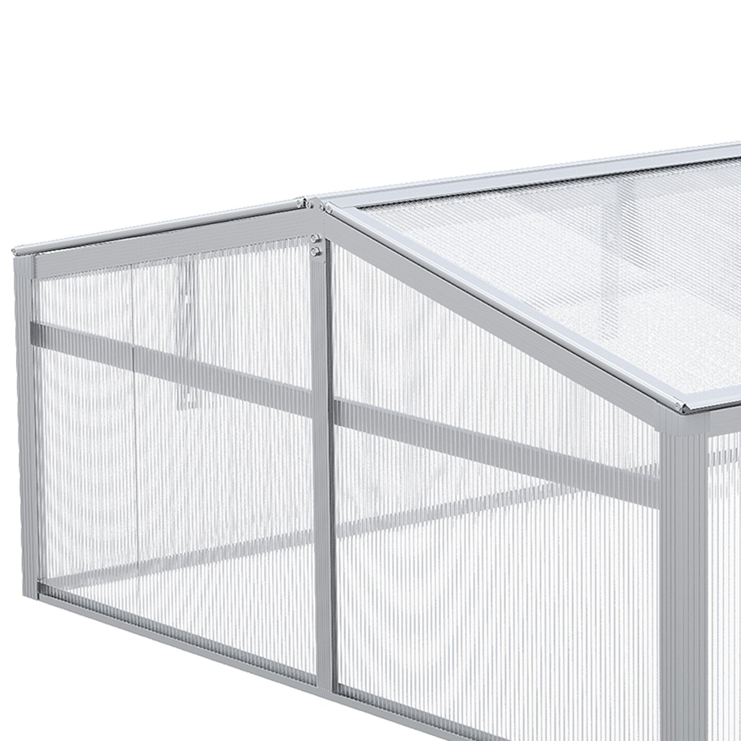Aluminum cold frame - adjustable roof and UV protection