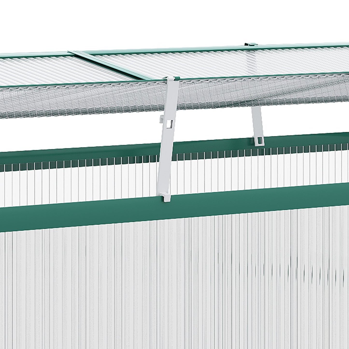 Aluminum cold frame Mini greenhouse, adjustable roof, UV protected