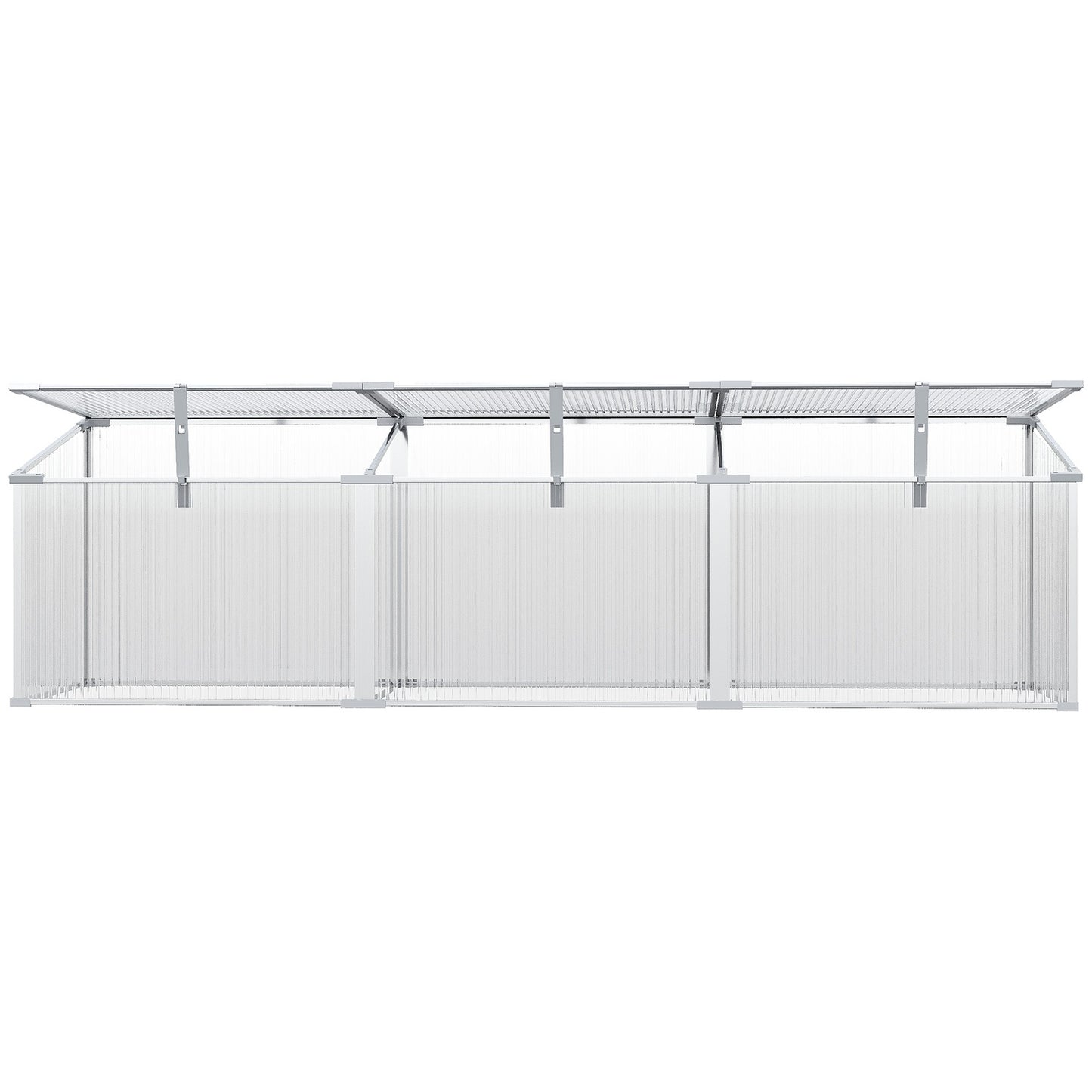 Mini greenhouse with adjustable roof, aluminum - 180x51x51cm