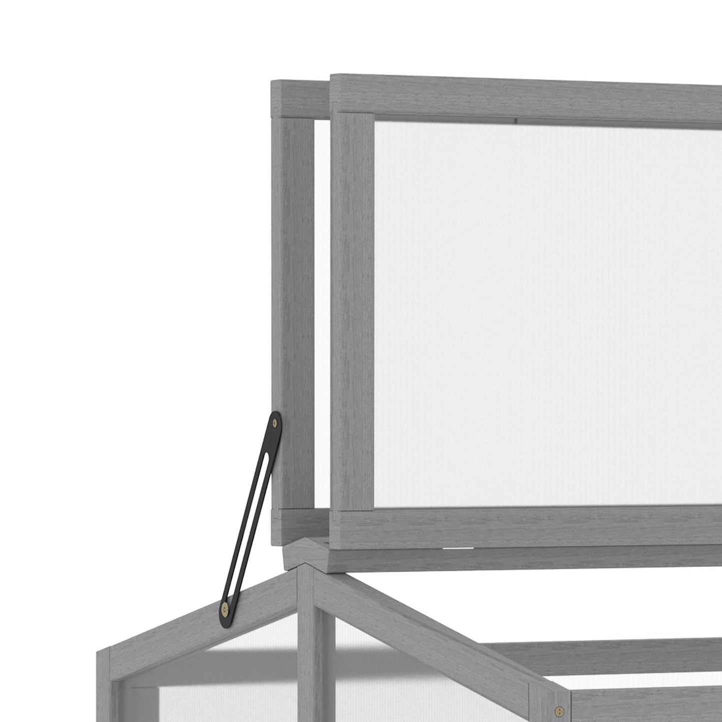 Cold Frame Greenhouse – Wood & Polycarbonate, 90x80x58 cm